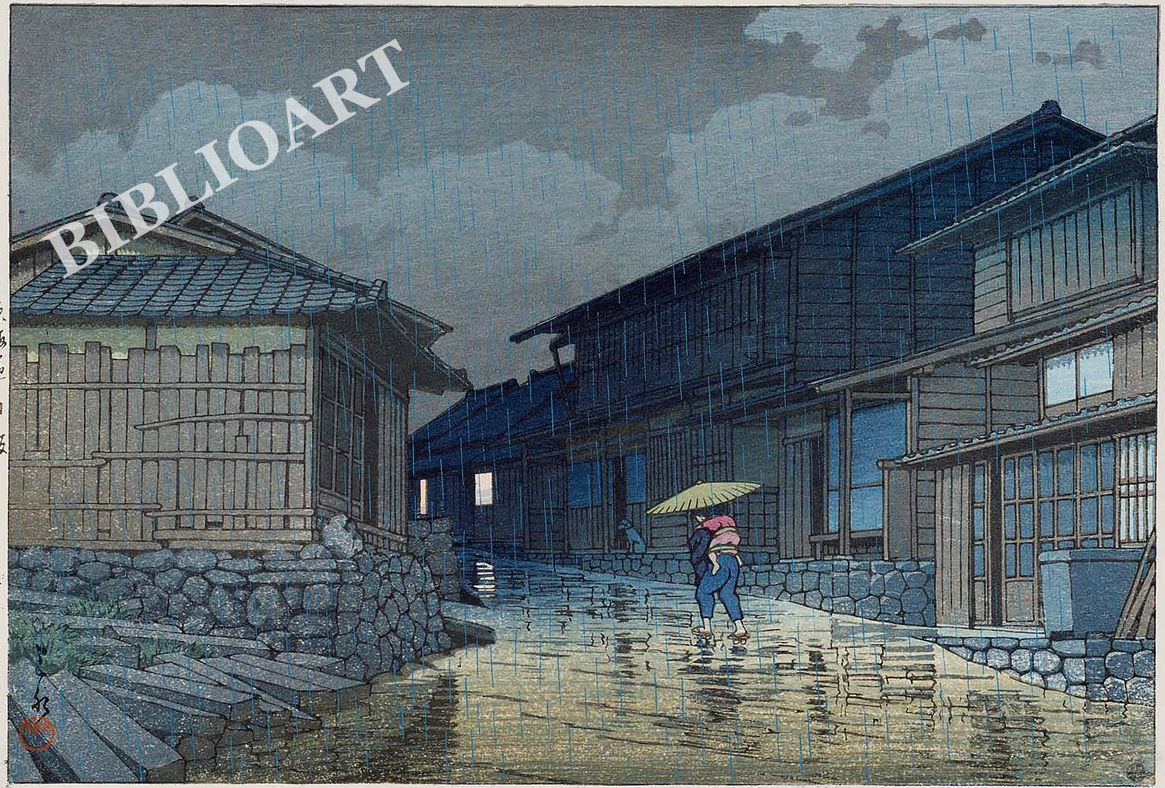 ポストカード単品：KHS040-BP：東海道風景選集より 『東海道日坂』