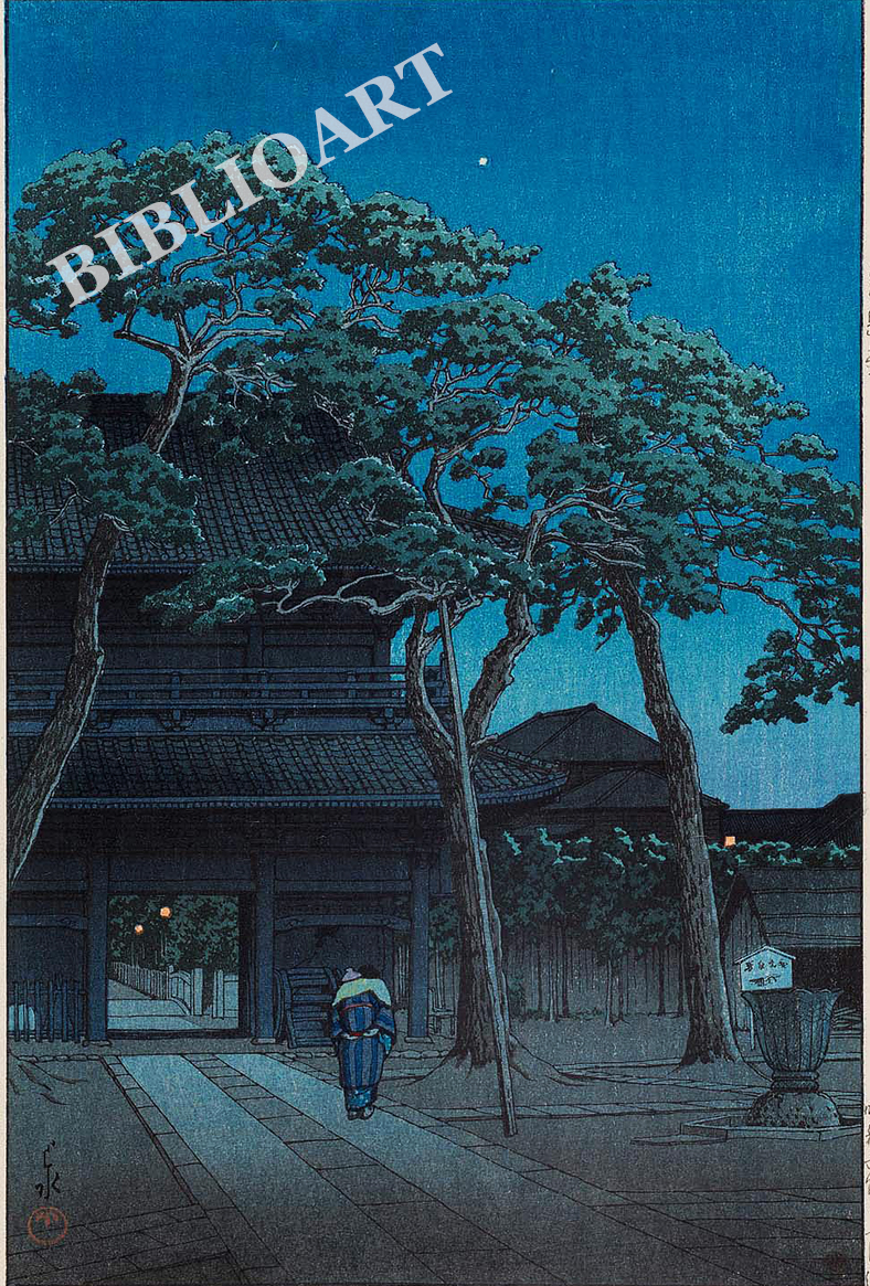 ポストカード単品：KHS038-BP：東海道風景選集より 『泉岳寺』