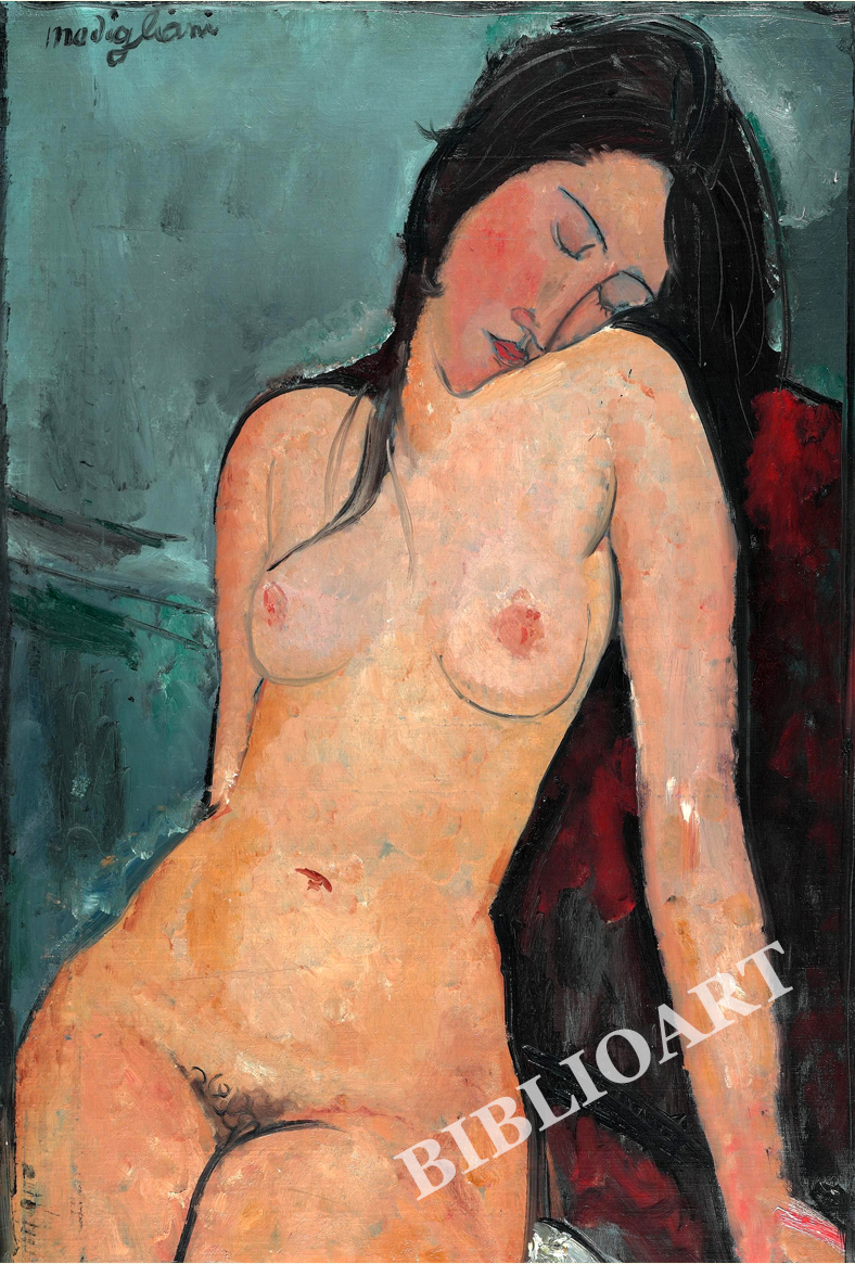 ポストカード単品：ACM026-BP：Seated Nude