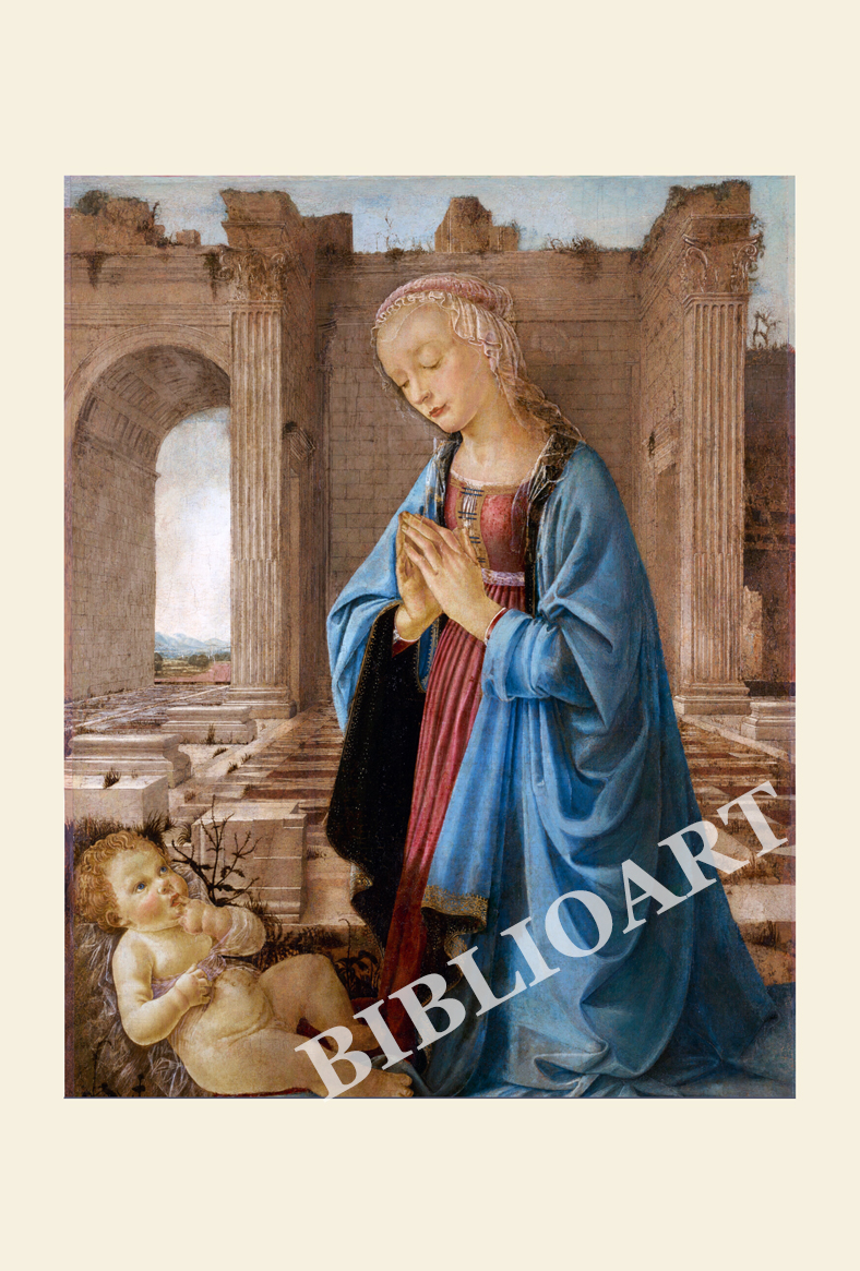 ポストカード単品：ADV101-BP：The Virgin Adoring the Christ Child