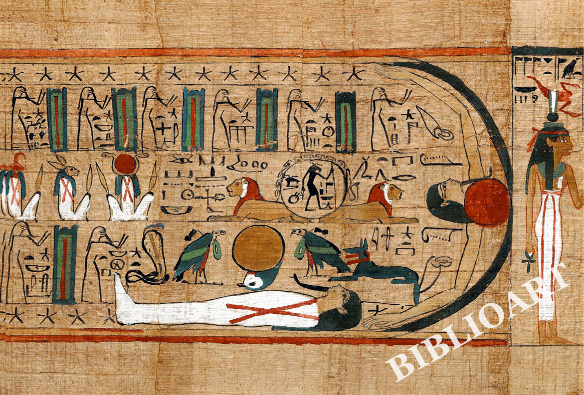 ポストカード単品：AE014-BP
：Amduat (Netherworld) Papyrus Inscribed for Gautsoshen -1
