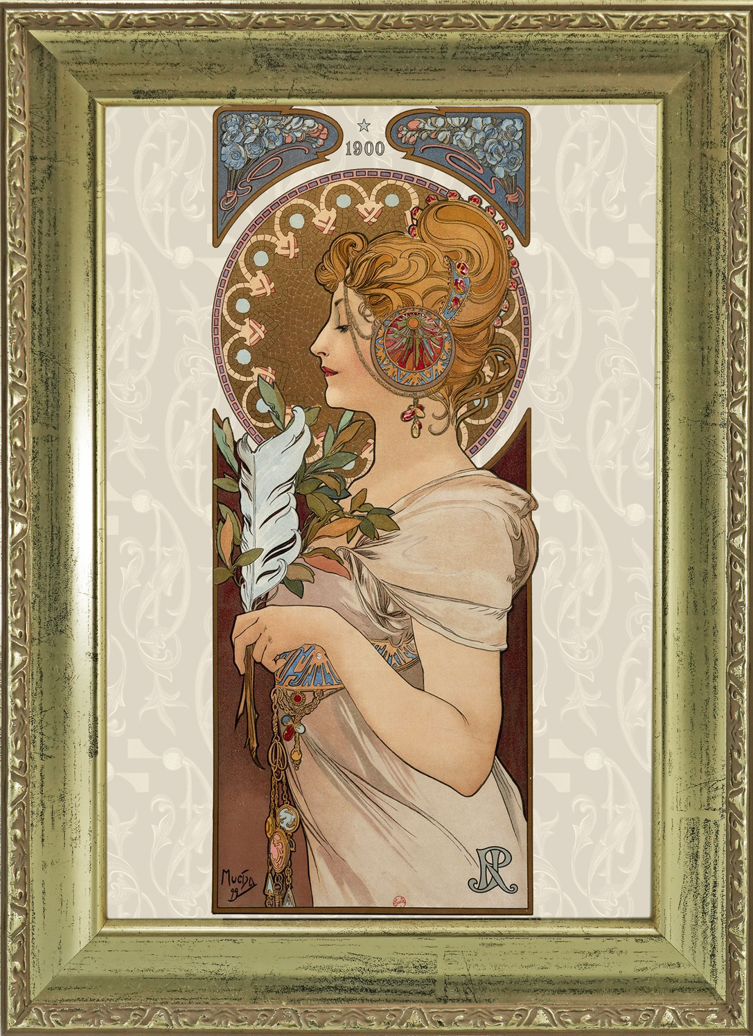 額装品（Ａ4）：AM019-A4G-GIN：La Plume