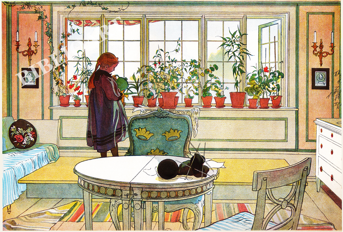 ポストカード単品：CAL003-BP：	Flowers on the Windowsill From A Home（1894頃）