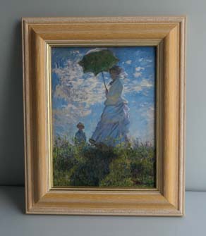 額装品（Ａ５）：CM016-A5G-B：A woman with a Parasol-Madame Monet & his son