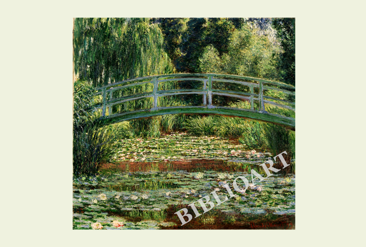 ポストカード単品：CM110-BP
：The Japanese Footbridge and the Water Lily Pool, Giverny