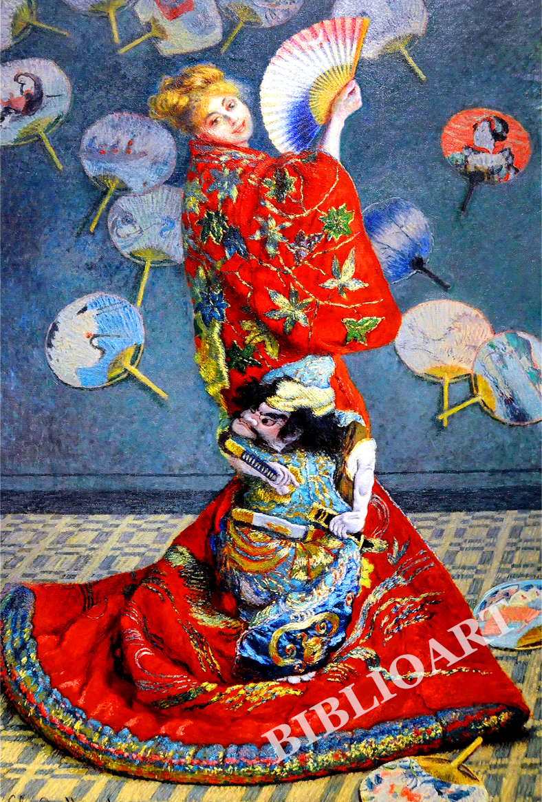 ポストカード単品：CM202-BP
：Madame Monet (Camille Doncieux) wearing a kimono