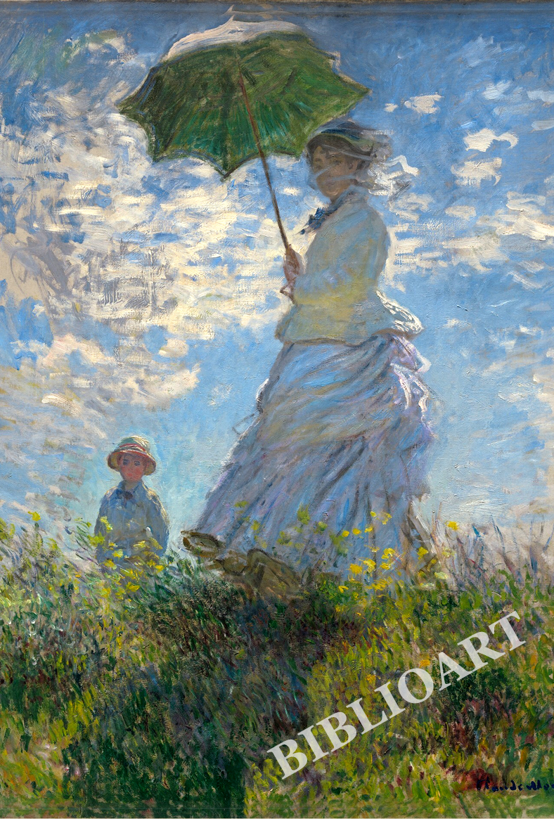 ポストカード単品：CM205-BP
：Woman with a Parasol - Madame Monet and Her Son