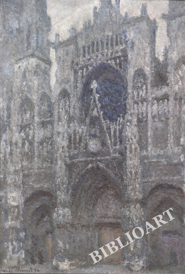 ポストカード単品：CM411-BP
：Rouen Cathedral, Portal, Cloudy Weather