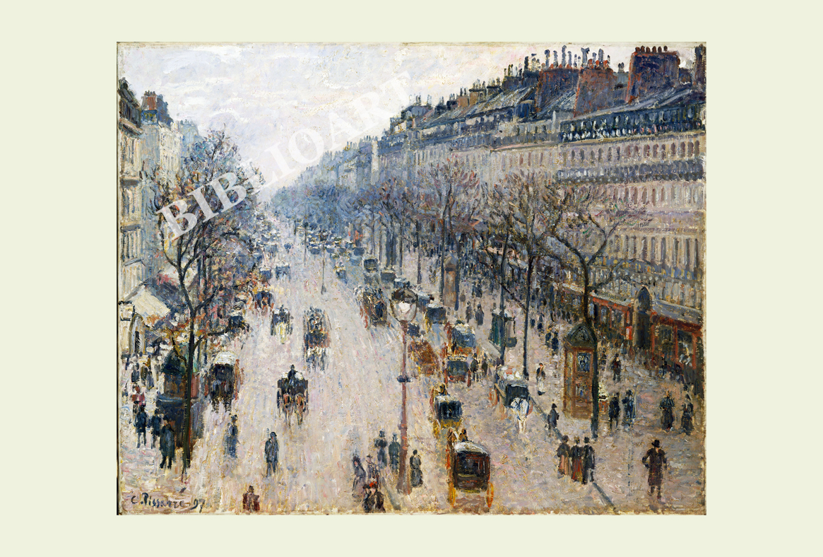 ポストカード単品：CP017-BP
：The Boulevard Montmartre on a WinterMorning
