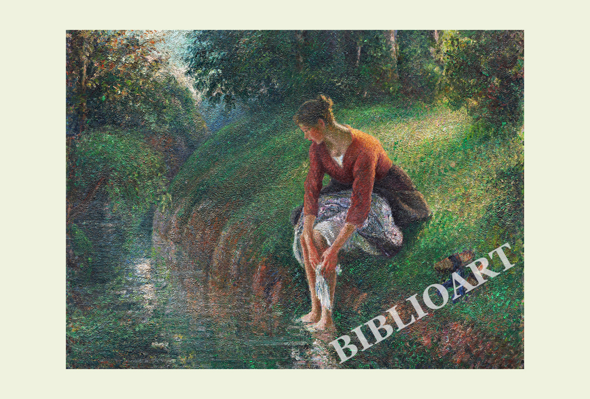 ポストカード単品：CP020-BP
：Woman Bathing Her Feet in a Brook