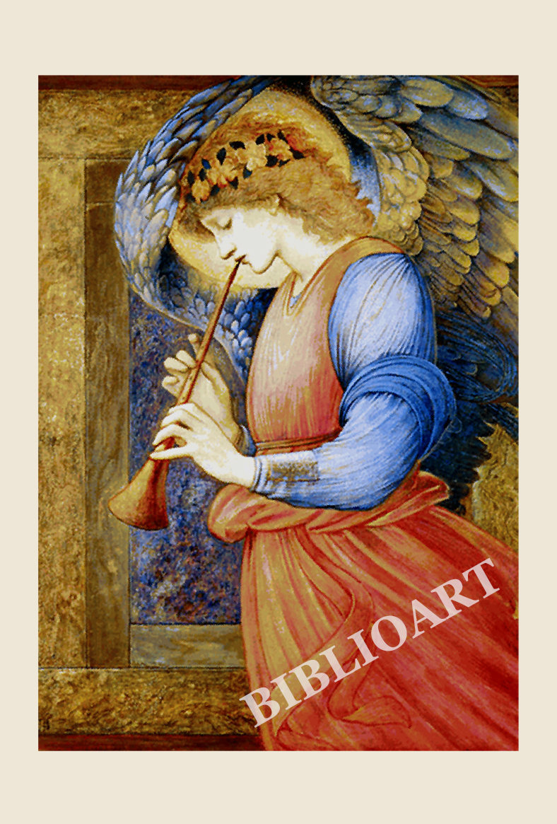ポストカード単品：EBJ004-BP：An Angel Playing a Flageolet