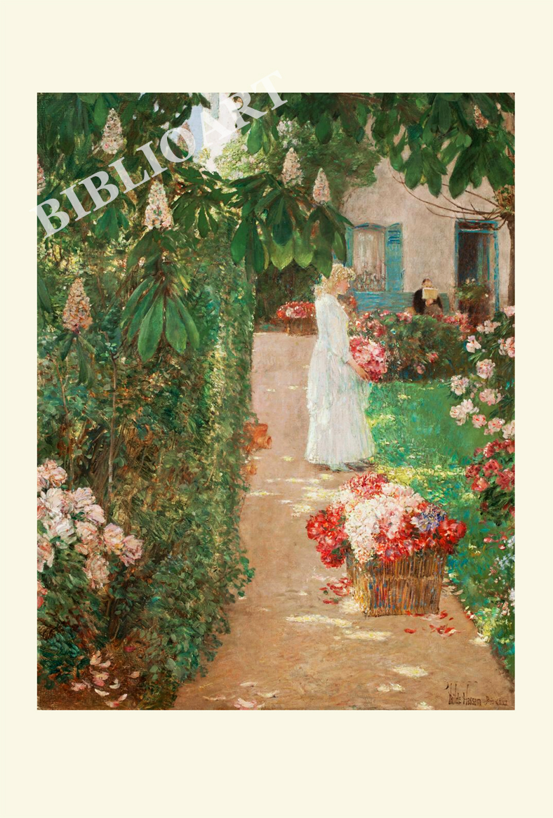 ポストカード単品：FCH016-BP
：Gathering Flowers in a French Garden