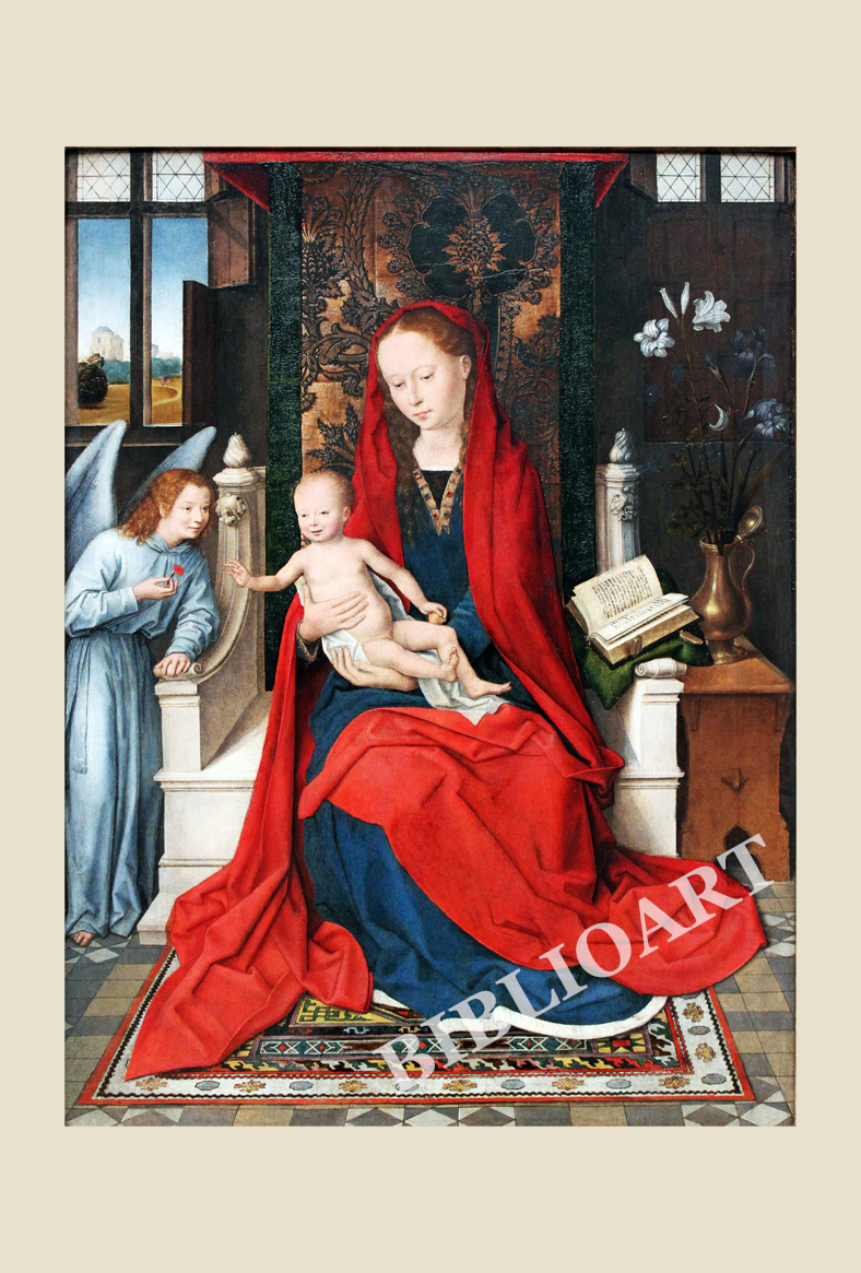 ポストカード単品：HAM013-BP：Enthroned Madonna and Child with Angel
