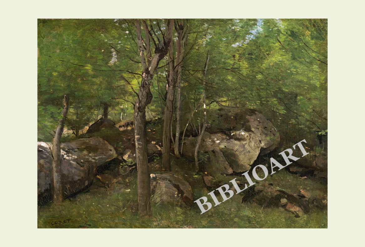 ポストカード単品：JBCC009-BP：Rocks in the Forest of Fontainebleau