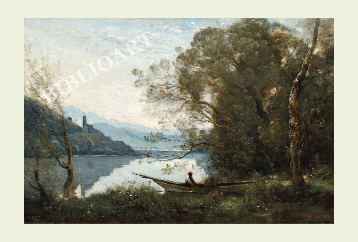 ポストカード単品：JBCC023-BP：The Moored Boatman: Souvenir of an Italian Lake