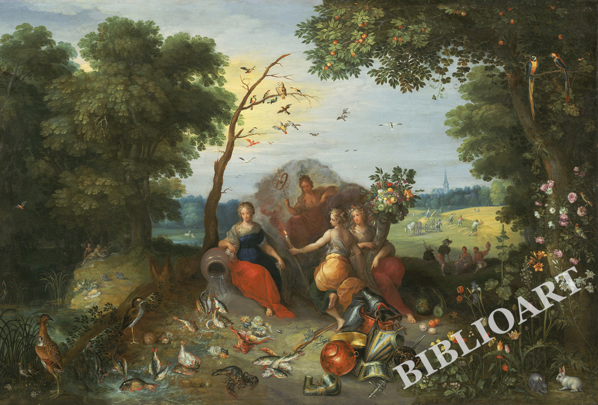ポストカード単品：JBJ001-BP：Landscape with Allegories of the Four Elements