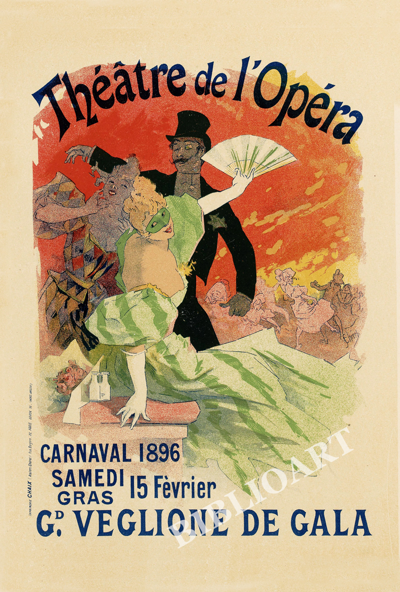 ポストカード単品：JC108-BP：Theatre de l'Opera..CARNAVAL 1896