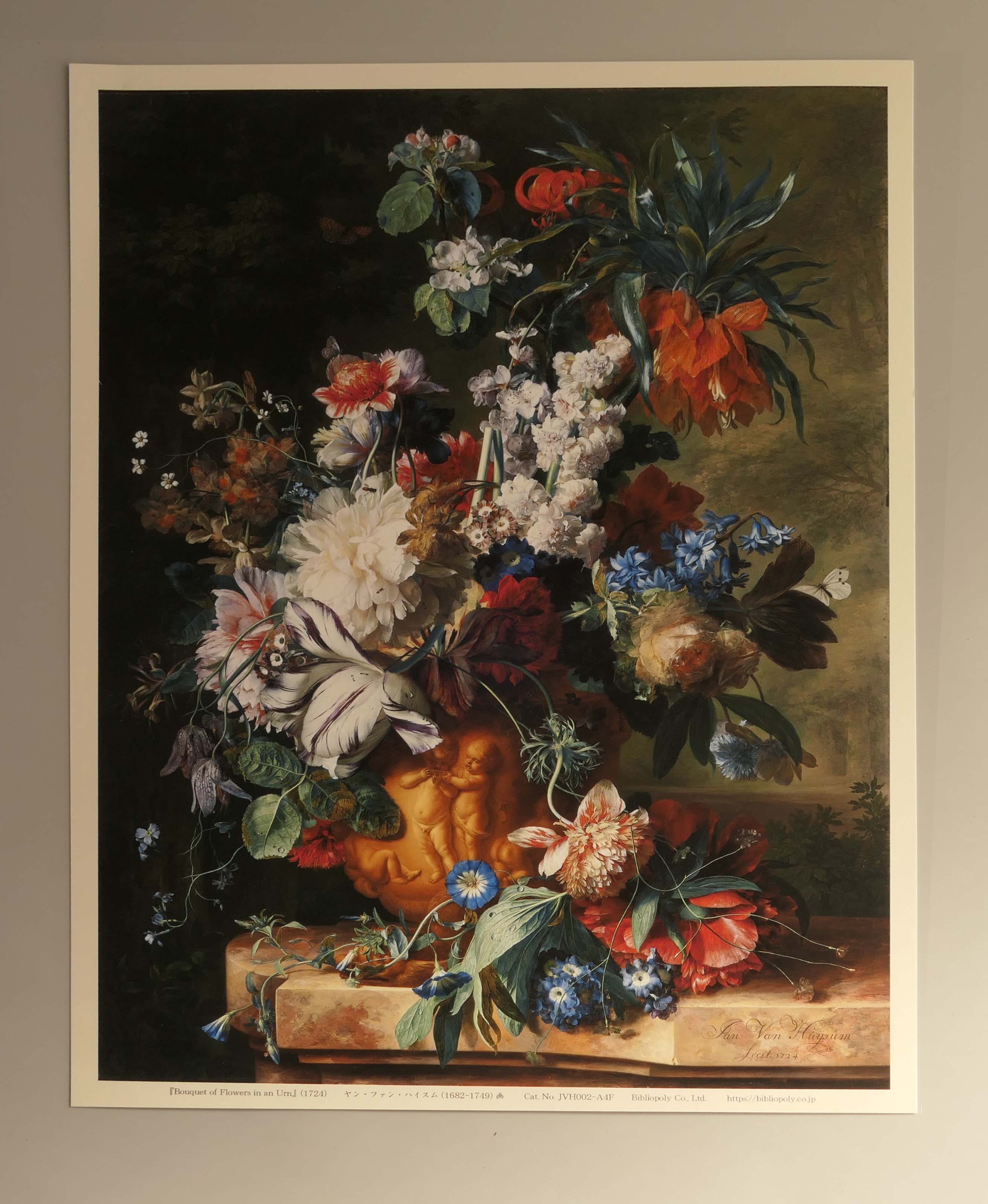 額絵（Ａ４）：JVH002-A4：Bouquet of Flowers in an Urn