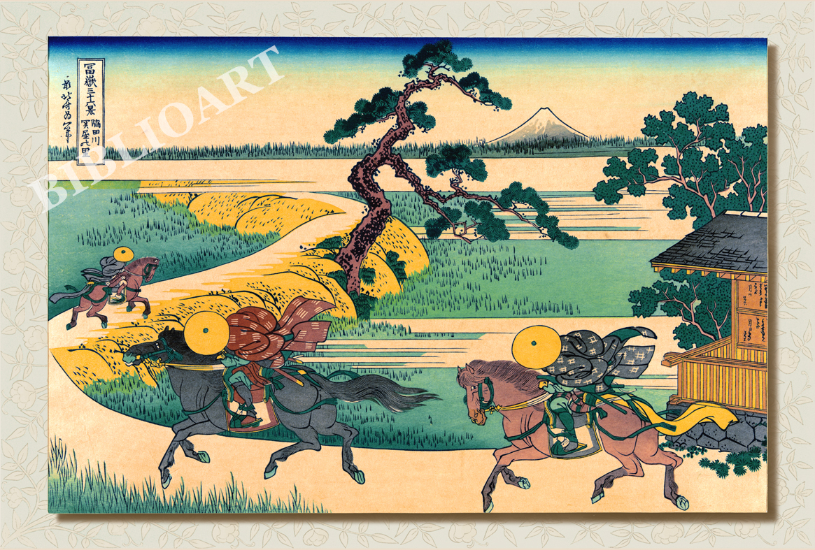 ポストカード単品：KH010-BP
：富嶽三十六景　隅田川関屋の里