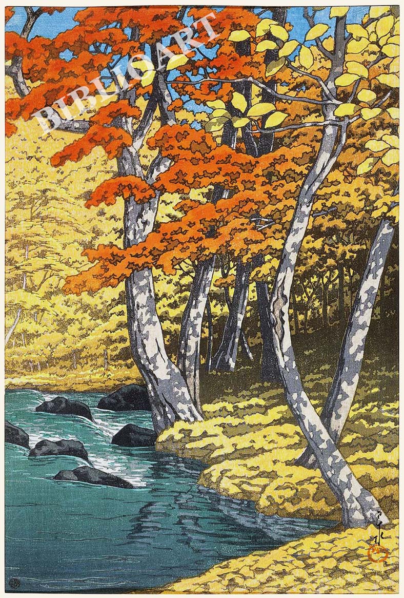 ポストカード単品：KHS019-BP：日本風景　東日本篇より 『奥入瀬之秋』