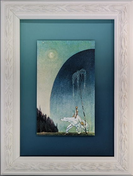 【現品限り】額装品（Ａ５）：KN024-A5G-LOH：宮殿に娘を連れ去る白熊