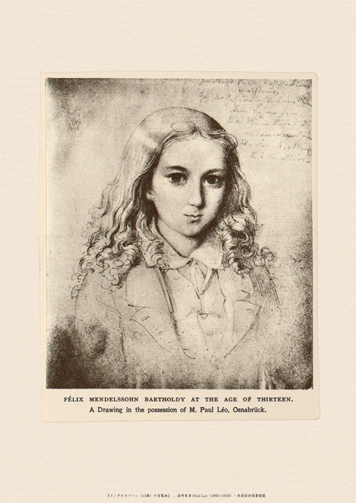 ポストカード単品：M043-BP
：メンデルスゾーンの肖像画（13歳）