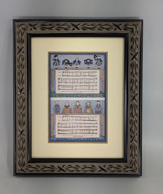 【現品限り】額装品（Ａ５）：MBM003-A5G-LA：シャンソンとロンド -2