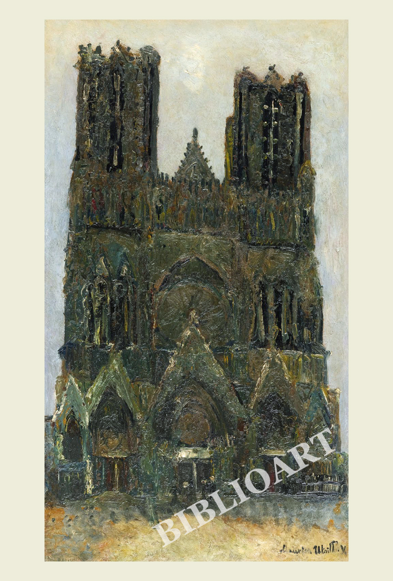 ポストカード単品：MU008-BP
：La cathedrale de Reims (Marne)