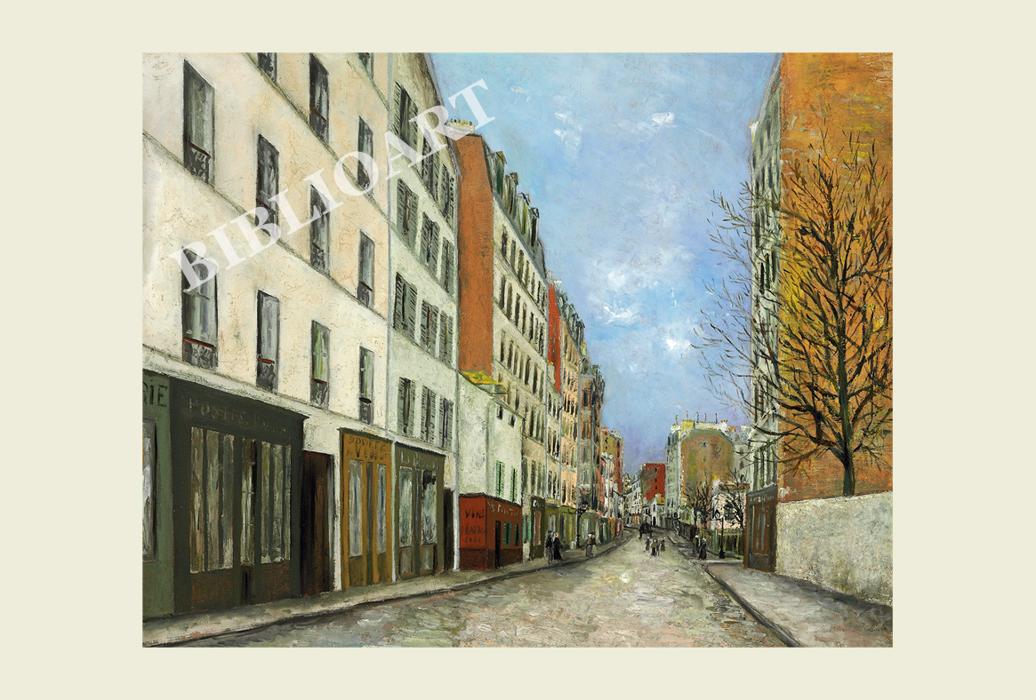ポストカード単品：MU012-BP
：La rue Marcadet a Montmartre