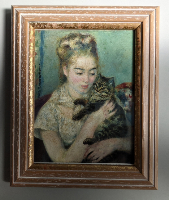 額装品（Ａ５）：PAR013-A5G-B2：Woman with a Cat