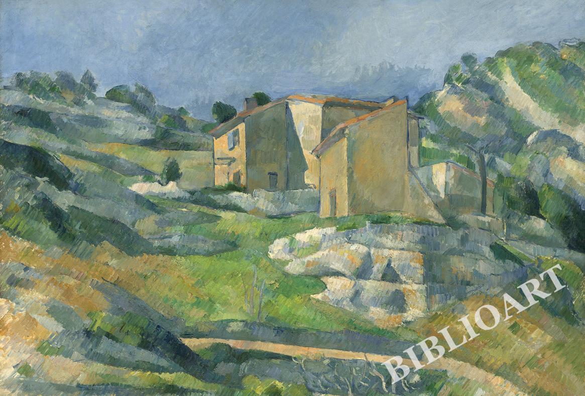 ポストカード単品：PC004-BP
：Houses in Provence: The Riaux Valley near L'Estaque