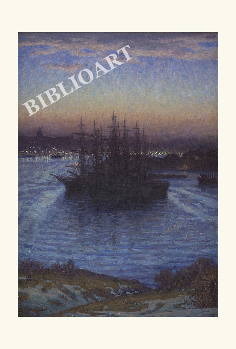 ポストカード単品：PEU001-BP：	Anchoring Ships. Winter