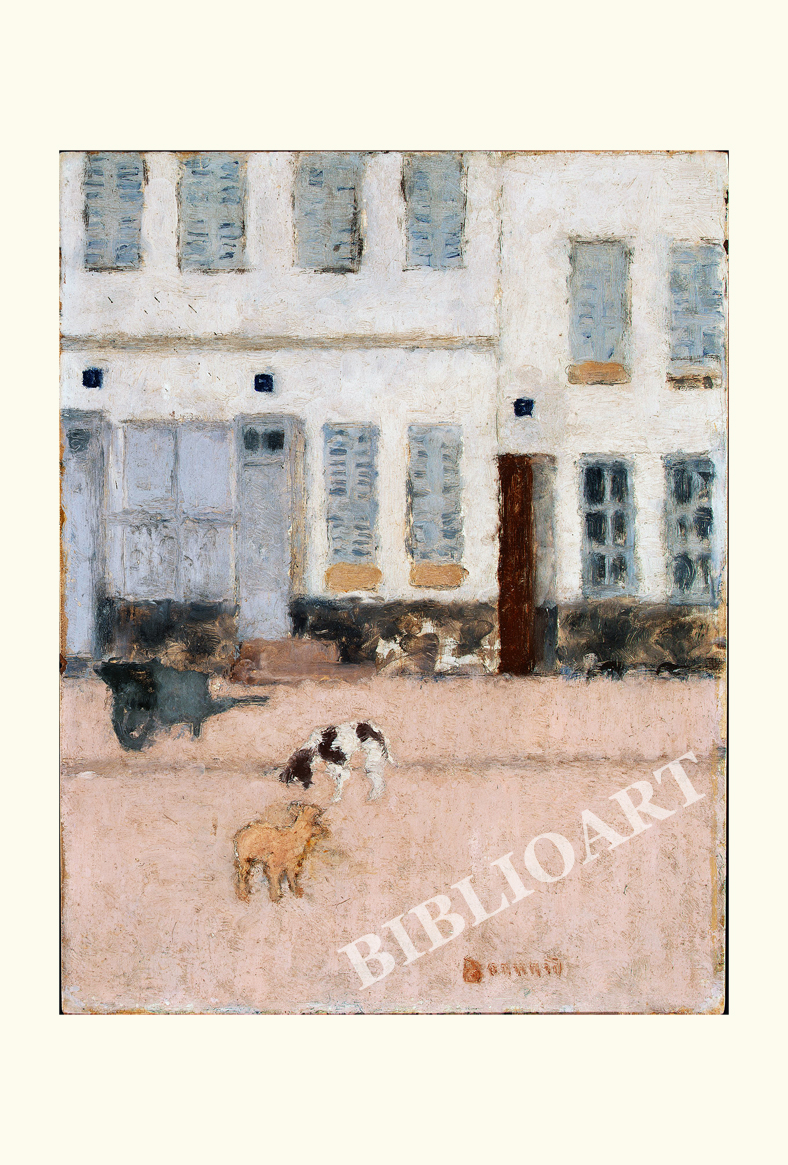 ポストカード単品：PIB010-BP：Two Dogs in a Deserted Street
