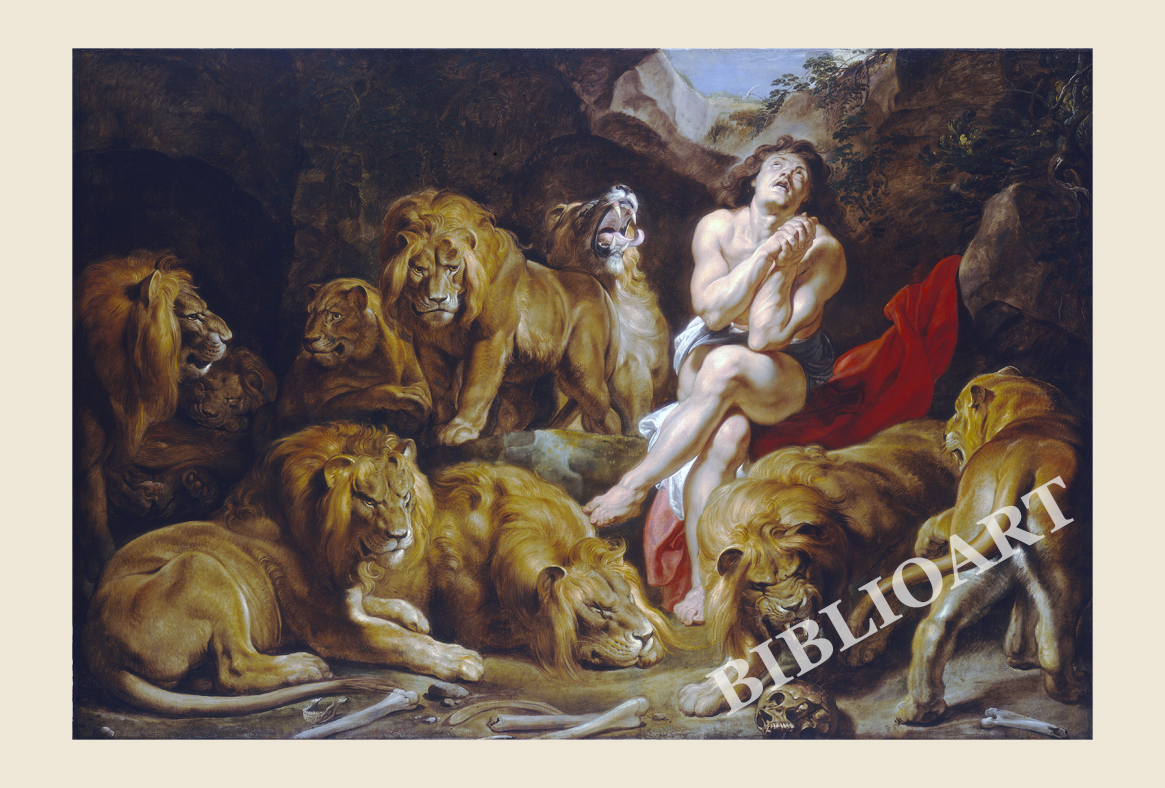 ポストカード単品：PPR002-BP：Daniel in the Lions' Den