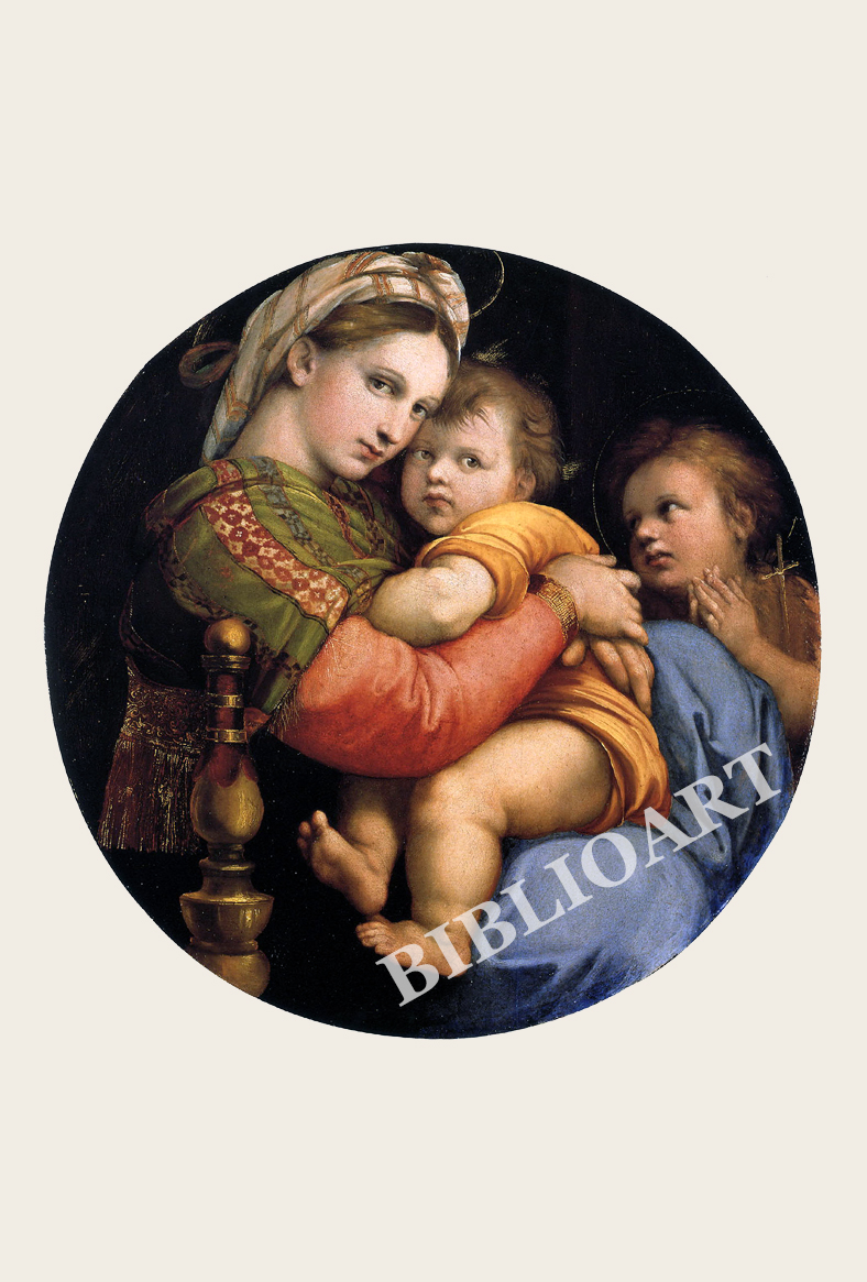 ポストカード単品：RAS014-BP：Madonna della Seggiola