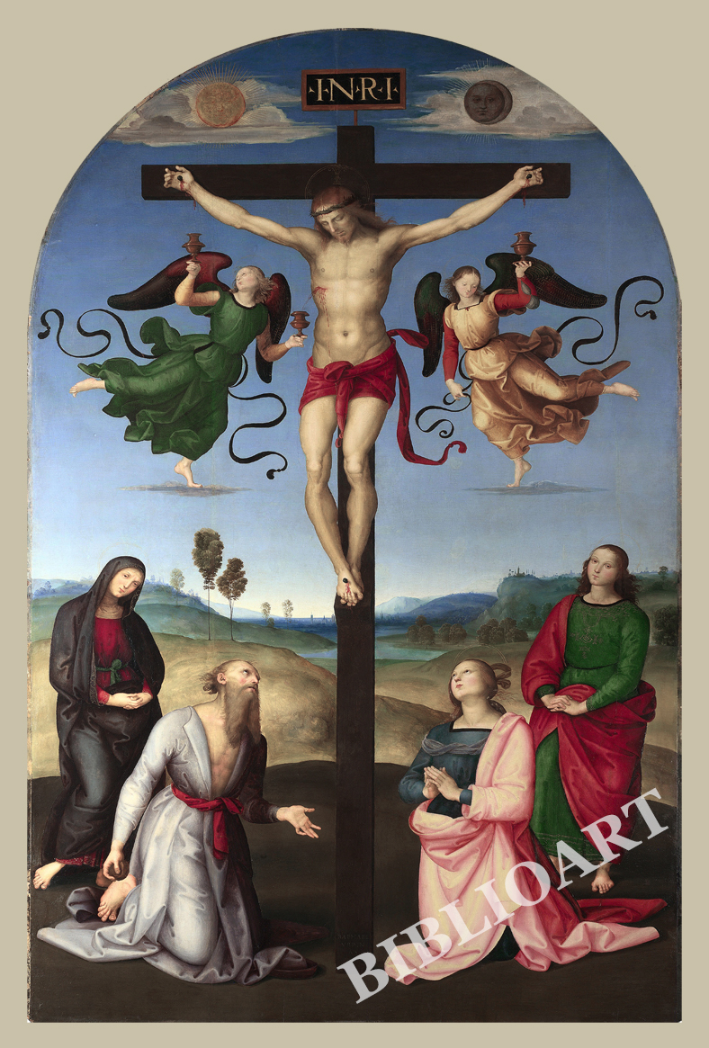 ポストカード単品：RAS017-BP：The Crucified Christ with the Virgin Mary
