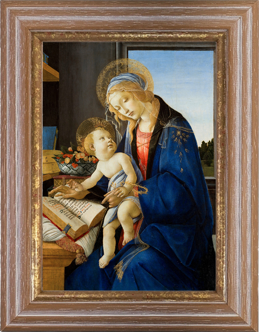 額装品（Ａ５）：SAB004-A5G-B2：The Virgin and Child (The Madonna of the Book)