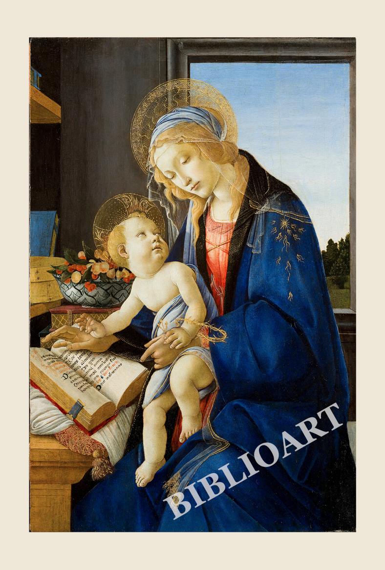 ポストカード単品：SAB004-BP：The Virgin and Child (The Madonna of the Book)