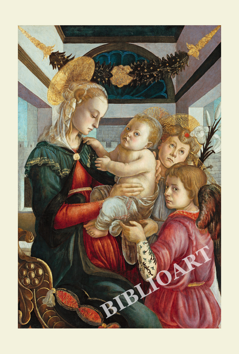 ポストカード単品：SAB006-BP：Madonna and Child with Angels