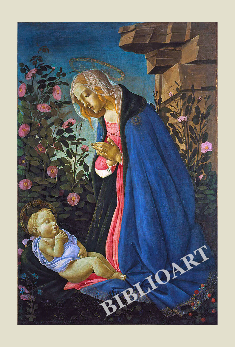 ポストカード単品：SAB014-BP：The Virgin Adoring the Sleeping Christ Child