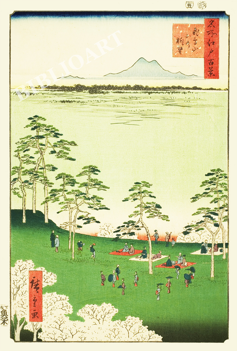 ポストカード単品：UH123-BP：名所江戸百景 『飛鳥山北の眺望』