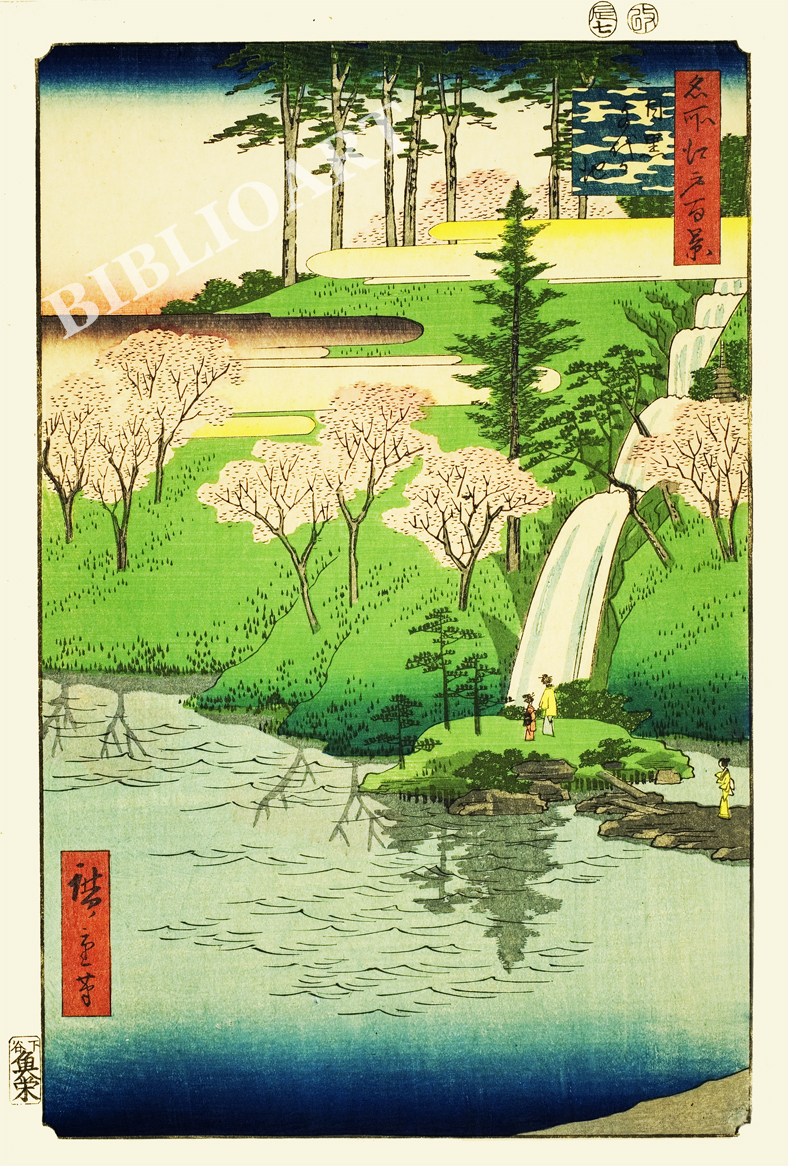 ポストカード単品：UH128-BP：名所江戸百景 『目黒千代ヶ池』