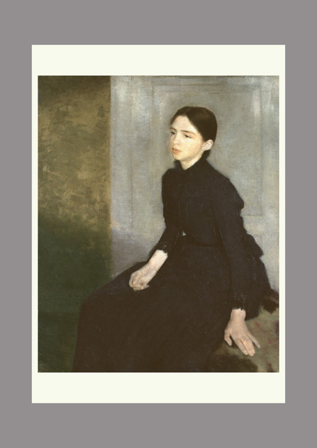 額絵（Ａ４）：VH016-A4
：Portraet af en ung pige. Kunstnerens soster, Anna Hammershoi