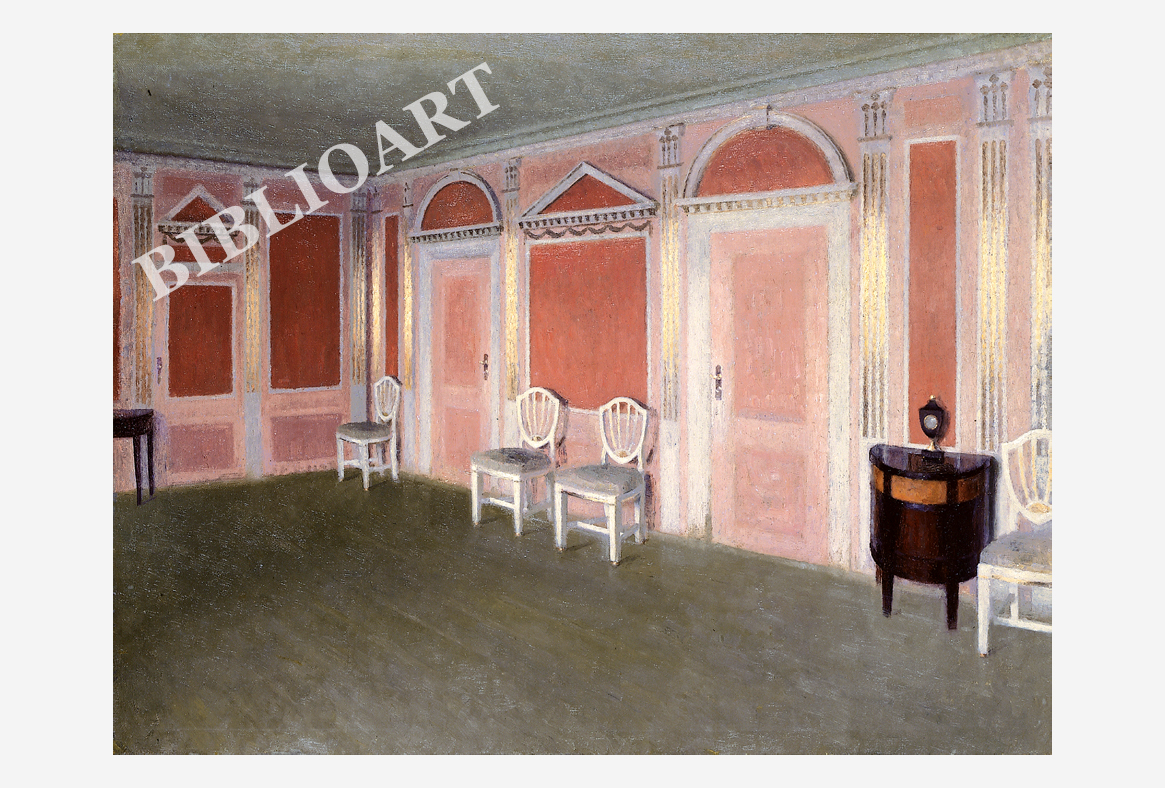 ポストカード単品：VH019-BP
：Interior in Louis Seize style. From the artist's home. Rahbeks Alle?