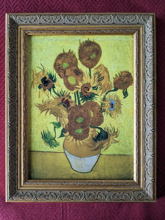 額装品（Ａ４）：TL002-A4G-KIN：Sunflowers (F458), repetition of the 4th version