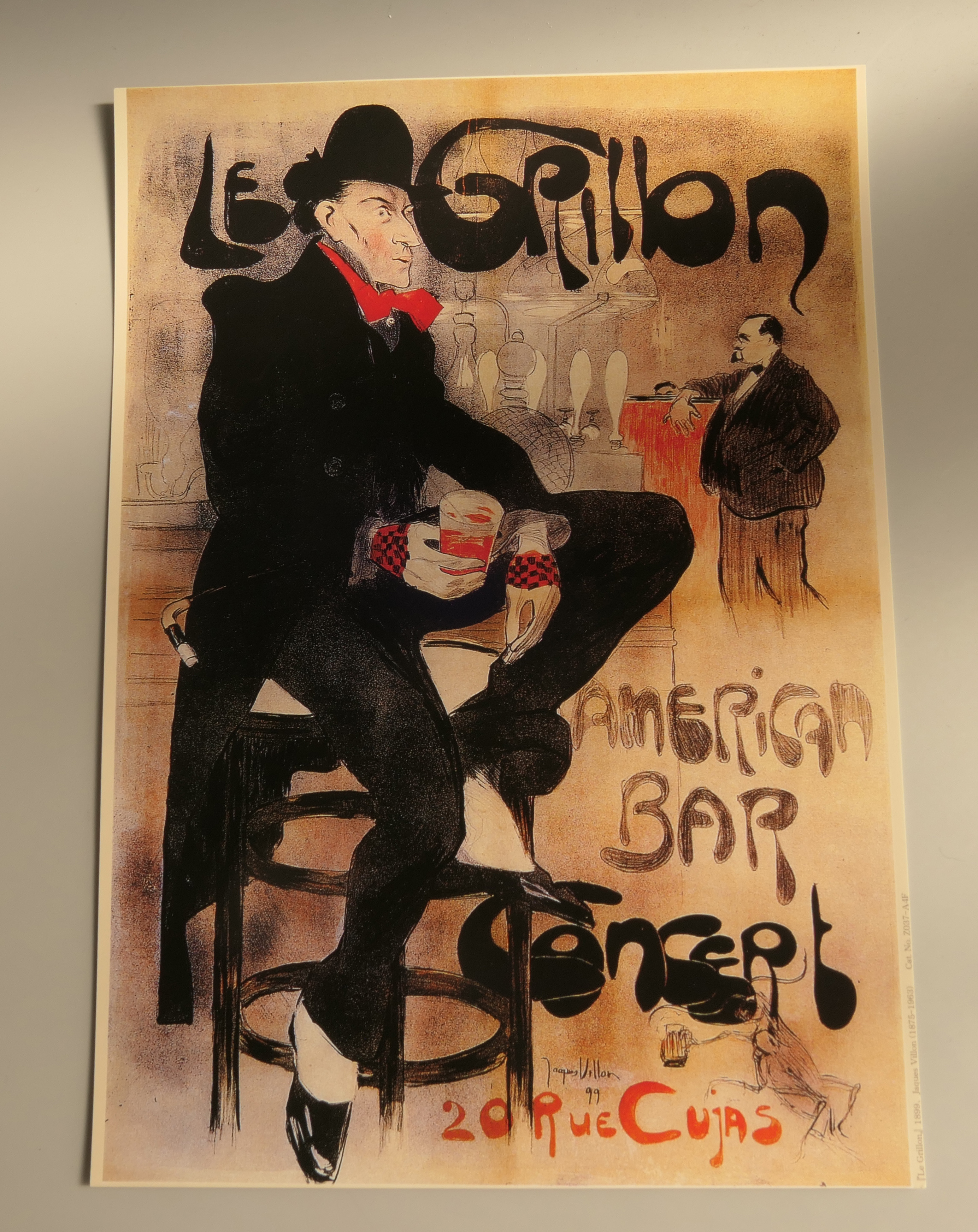 Ａ４サイズ額絵：Z037-A4
：Le Grillon - American Bar Concept》