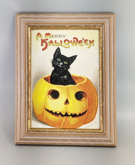 額装品（Ａ５）：Z070-A5G-B2：黒猫ハロウィンカード -1
