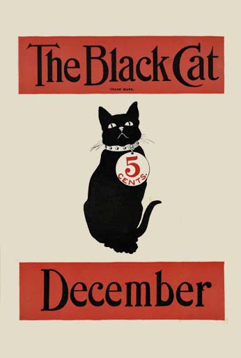 ポストカード単品：Z149-BP
：The Black Cat, December